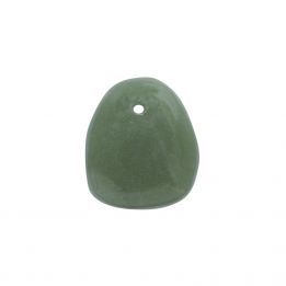 Colgante Agujero Rodado Plano Verde Aventurina